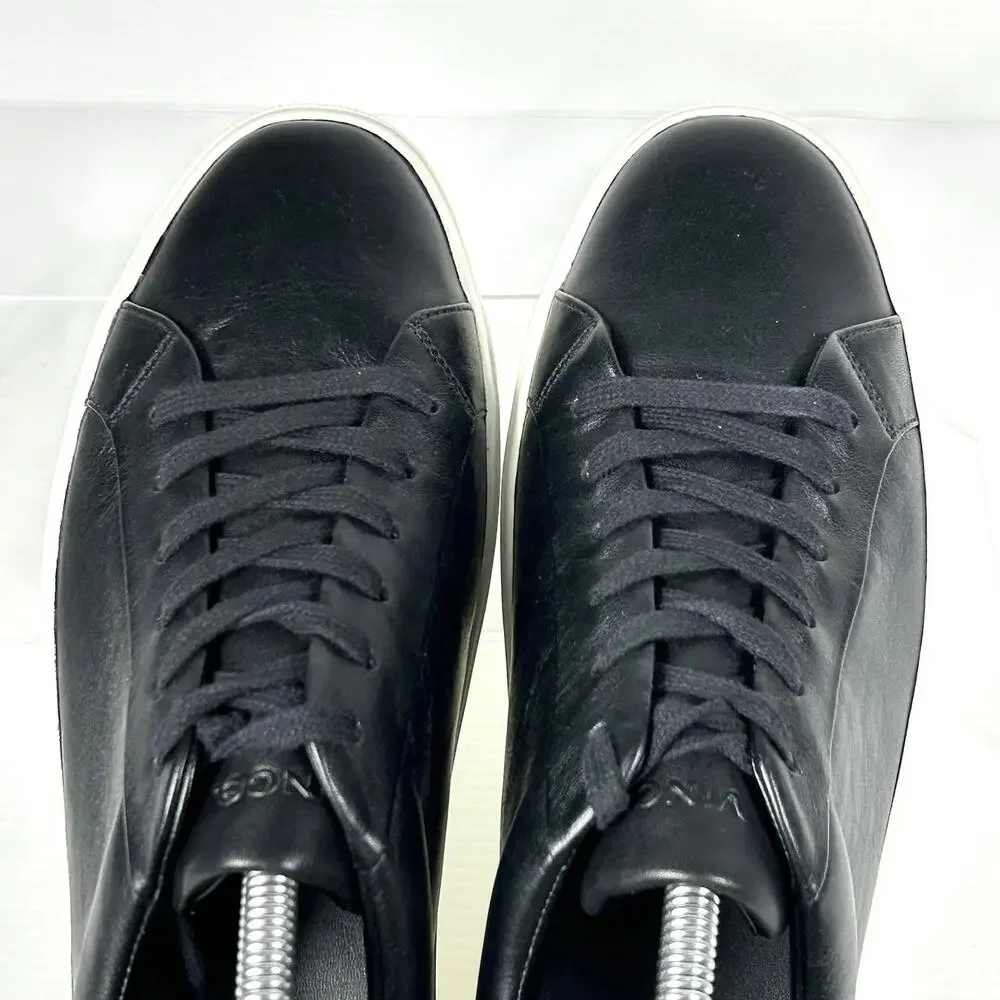 Vince. Size 8.5 Leather‎ Platform Lace Up Sneaker NEW Black White Benfield $199